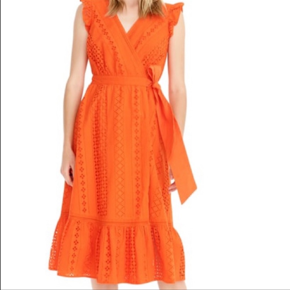 J Crew eyelet wrap dress